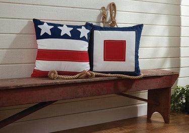 Whiskey Flag Pillow 18x18 Set of 2 Park Designs - The Fox Decor